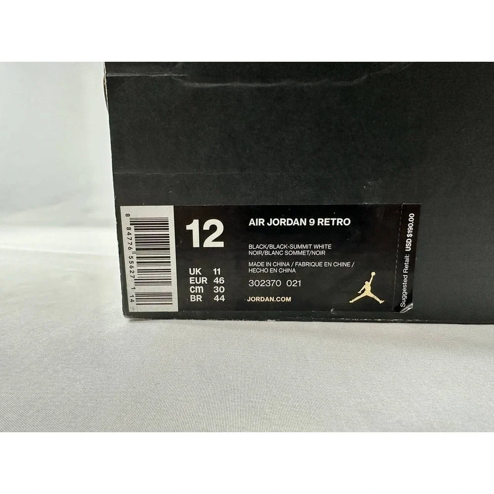 Nike Air Jordan 9 Retro 'City of Flight' 2018 302370-021 Men's Size 12
